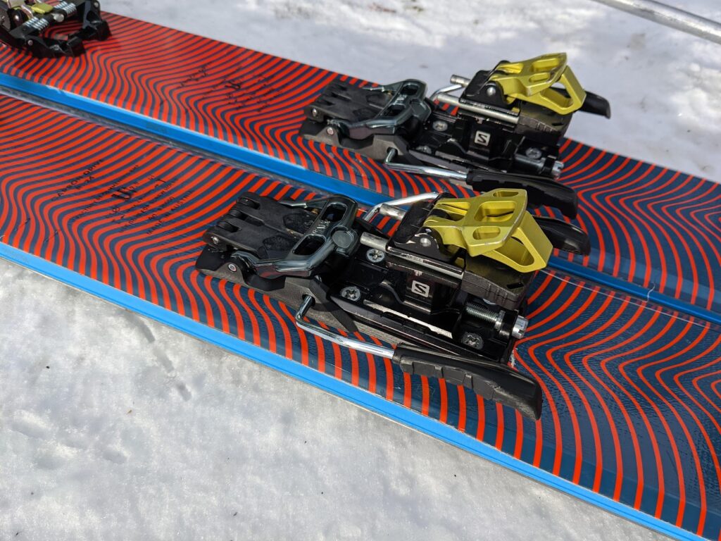 salomon mtn binding heel tower brakes in walk mode